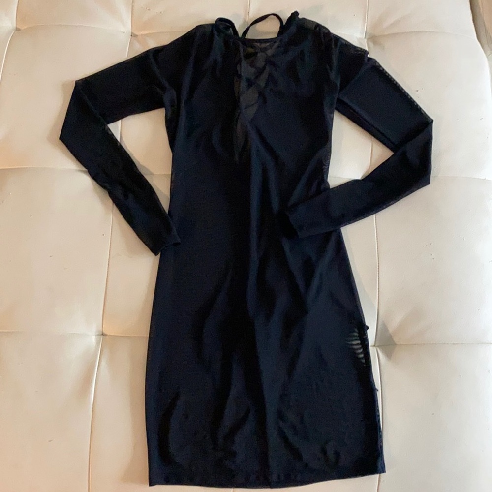 black sheer dress